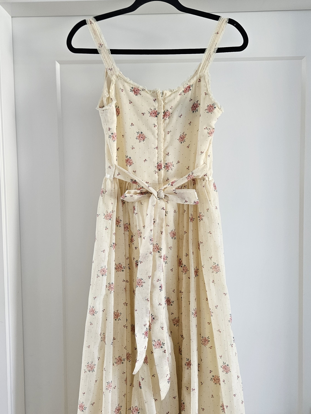 Vtg 70s Shamash & Yofi Prairie Maxi Dress - Gunne Sax Style Size 11 Cottagecore - Picture 9 of 14